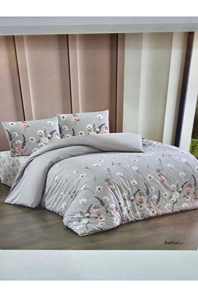 KÜBRAHOME'S طقم غطاء لحاف مزدوج باللون الرمادي من كريستال سبرينج رانفورس