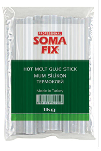 Somafix 1 kg 11.3x300 Mm Kalın Mum Silikon Çubuk Sıcak Şeffaf