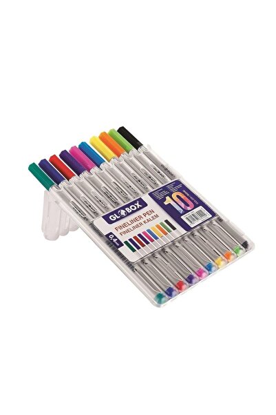 Globox Fineliner Karışık Renk 10'lu Keçe Uçlu Kalem