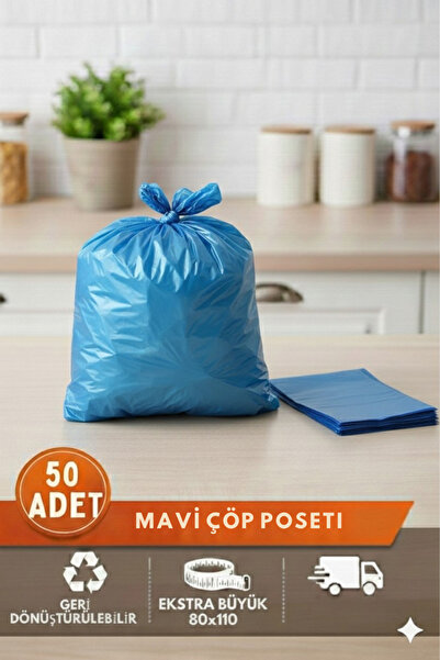 GNRPACK ÇÖP TORBASI JUMBO BOY 80X110 DAYANIKLI 5 rulo (50 Adet) kalın tip çöp...