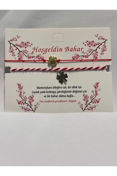 Darya Dd721 Marteniçka / Martenitsa Spring Bracelet – Red and White Thread – ...