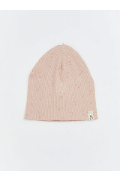 LC Waikiki قبعة بيبي بناتي مطبوعة باللون الوردي من مجموعة إلسيفا