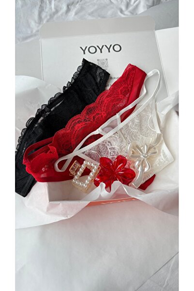 YOYYO Valentine's Day Special Gift Set - Lace Lingerie and Buckle