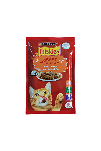 PURINA DOG&CAT CHOW Purina Friskies Wet Cat Food in Gravy with Turkey (85g) –...