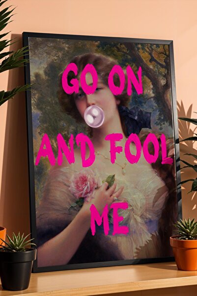 Saturn Go on and  Me Framed Painting Classic Portrait Ironic Art Lovers Gift ...