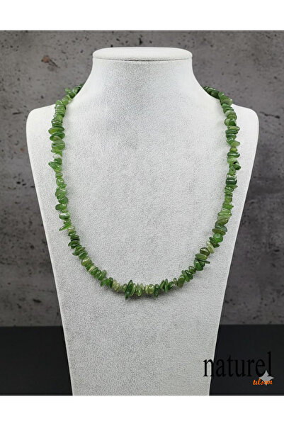 Naturel Tılsım Jade Cracked Natural Stone Necklace
