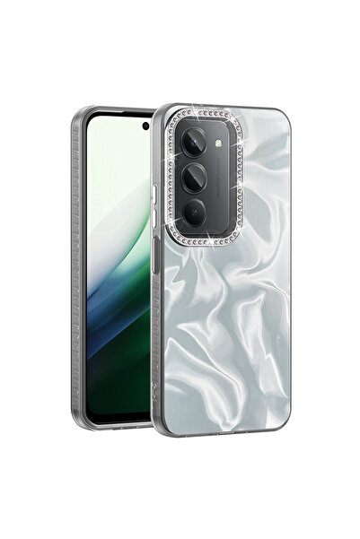 TechTrove غطاء أنيق المظهر مع تصميم مرصع بالأحجار اللامعة ووسادة هوائية، متوا...