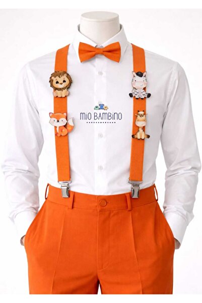 MİO BAMBİNO طقم بنطلون أنيق وربطة عنق للأطفال الأولاد (23 أبريل، أعياد الميلا...