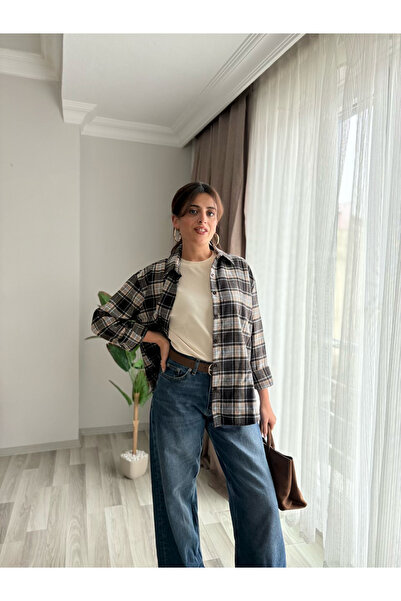 Misun butik KADIN ODUNCU GÖMLEK (kahverengi)