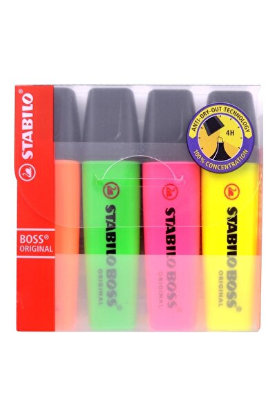 Stabilo Boss Pastel Fosforlu Kalem 4 Renk