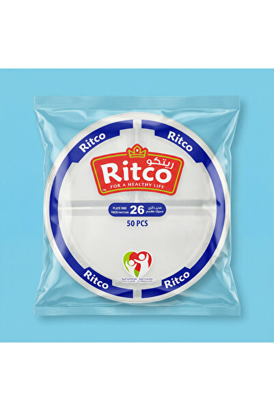 RITCO Round plastic plate carton, 26 mm, divided (500 plates/carton)