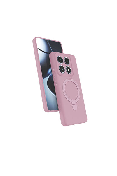 eco port غطاء Mi 14t Pro Regal مع حامل Magsafe - وردي فاتح