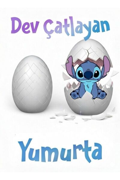 HEDİYEVİM Stitch Dev Çatlayan yumurta Sürpriz Yumurta Kırınca İçinden Stitch ...