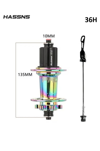 ROBESBON Hassn's PRO 7 36h Rainbow, Colorful Arka Jant Göbeği