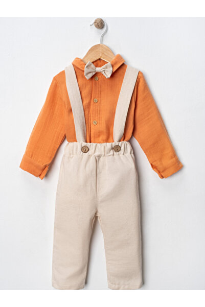 Lumbi Baby Muslin Fabric Baby Boy Salopet Set