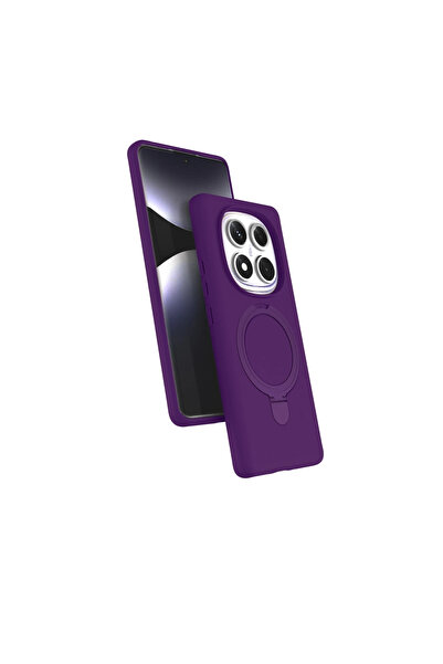 eco port غطاء Redmi Note 14 Pro 4G Regal مع حامل Magsafe - أرجواني غامق