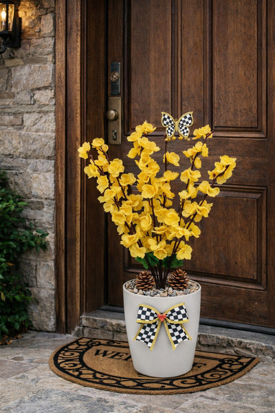 Marrone زينة باب على شكل زهرة الكرز اليابانية من Sqrı لتزيين الشرفة والحديقة