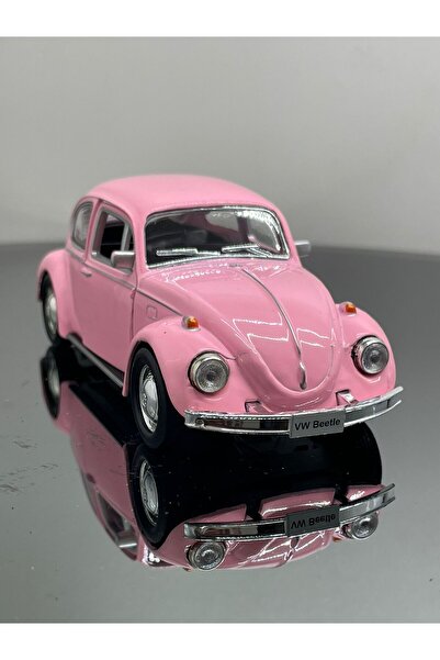 SCOWETTO Volkswagen Beetle 1:32 Scale Metal Pull Back Model Car 12 cm Pink