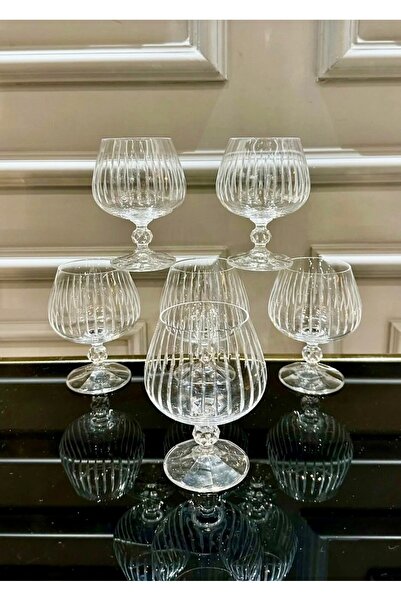 Vakıf home Bohemia Kristal Ayaklı El İşi Kahve Yanı Su Bardağı 250 ml