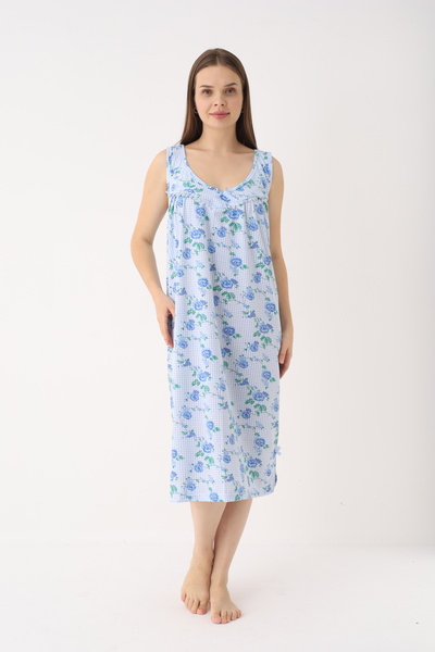 YASAR UNDERWEAR Women's 100% Cotton Strappy Floral Patterned Comfortable Nigh...