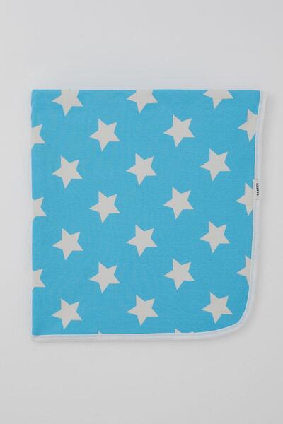 Breeze Newborn Baby Blanket Star Patterned Standard, Blue