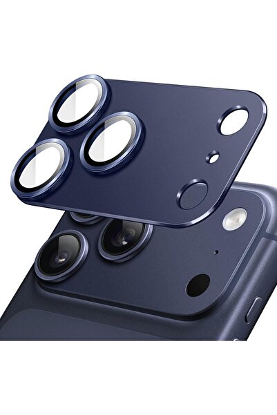 TechnoZone iPhone 17 Pro Max Compatible One-Piece Full-Covering Metal Tempere...