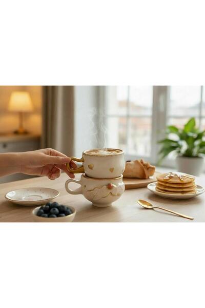 MATERRA CERAMİC ATELİER Materra Aşk Çay Fincanı Set