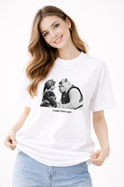 FANA Valentine's Day Special Shrek Fiona Y2K Halftone Oversize Unisex T-Shirt