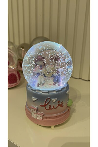 HEPBİMODA Romantik Aşıklar Kar Küresi Işıklı, Müzikli, Püskürtmeli Sevgiliye ...