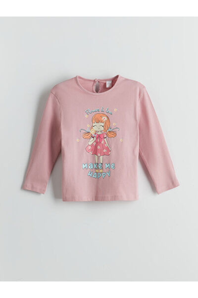 LC Waikiki تي شيرت بناتي مطبوع عليه طوق روبا من UZG STORE من ستايل شايبيرز