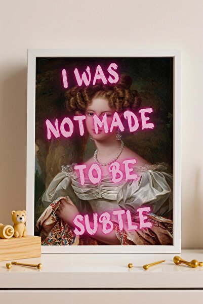 Saturn Δεν ήμουν φτιαγμένη για να είμαι διακριτική. Πίνακας με κορνίζα για γυ...