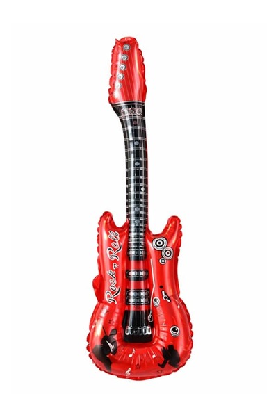 parti show Red Guitar Shaped Foil Balloon 82*29 cm