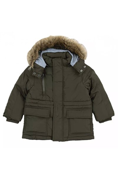 Chicco Children's jacket with hood and fur – Khaki green