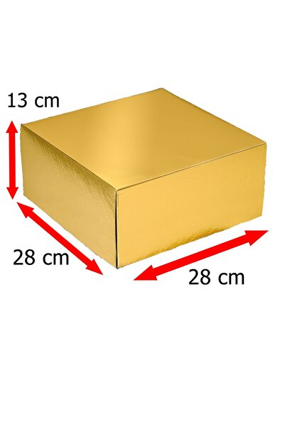 BENS Pasta Kutusu 28x28x13 cm Gold Renk 1 Adet Gelecek