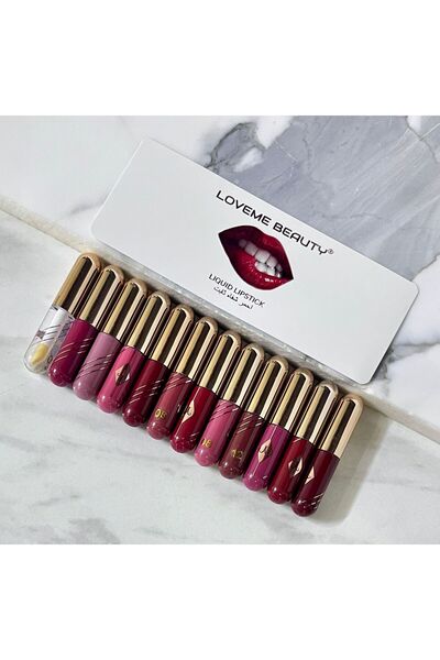 Lafmi Beauty مجموعة أحمر شفاه سائل من لافمي بيوتي مكونة من 12 لونًا بأغطية ذه...