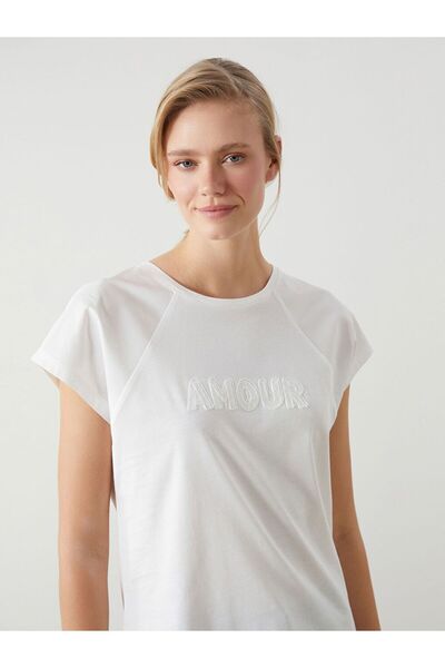 LC Waikiki Crew Neck Embroidered Women's T-Shirt