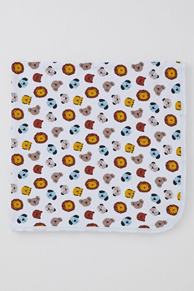 Breeze Newborn Baby Blanket with Cute Animals Pattern, Standard, White