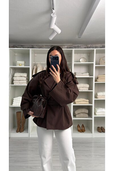 LUUNA STORE VATKALI KISA TRENÇKOT - KAHVE