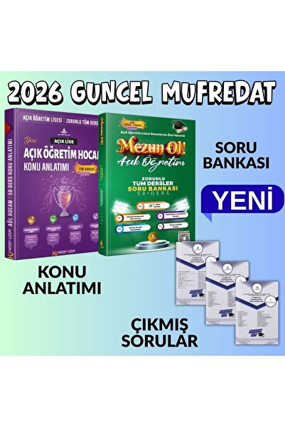 Liyakat Yayınları YEN, MÜFREDAT- AÖL Sınav Seti - Zorunlu Tüm Dersler - Açık ...