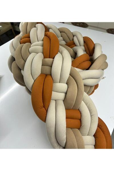 GULDESIGN 4-Piece Ivy Model 190cm Knitted Protection Net Protective Crib Prot...