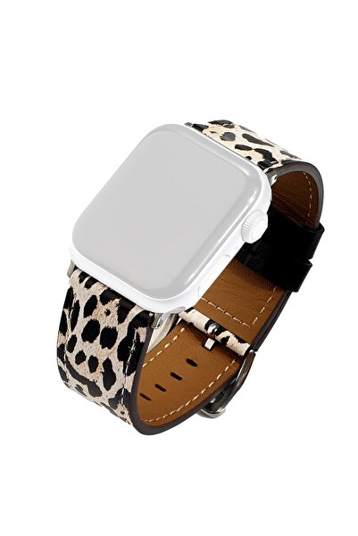 NeoHeaven WatchBand™ Leopard Genuine Leather Strap, Compatible with Apple Wat...