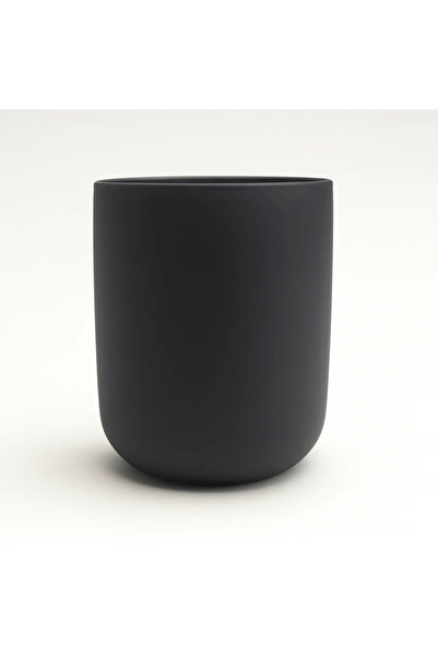 Poyrish كوب زجاجي ملون أيقوني - أسود مطفي 3367-Q