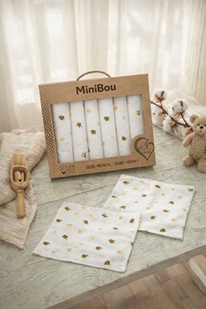 MiniBou 100% Cotton Baby Mouth Wipes Pack of 7