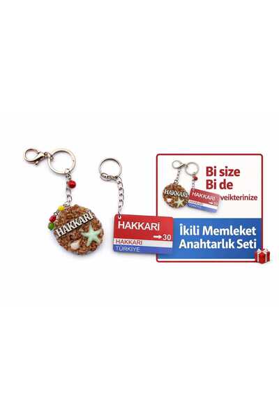 Home Hakkari Hometown Themed Handmade Keychain Set of 2