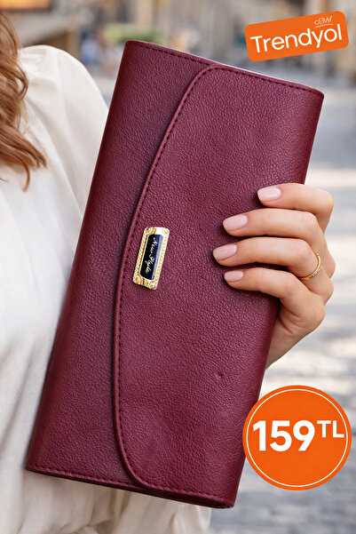 Store Bordo Şıklık Kadın Portföy El Çantası – Günlük & Özel Gün Kullanımına U...