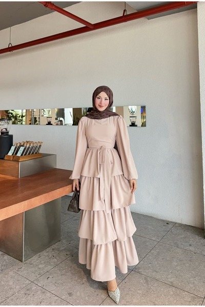 ZARERA فستان موديل برينسيس متعدد الطبقات