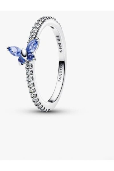 Pandora Shiny Crystal Butterfly Ring in 925 Silver - 54