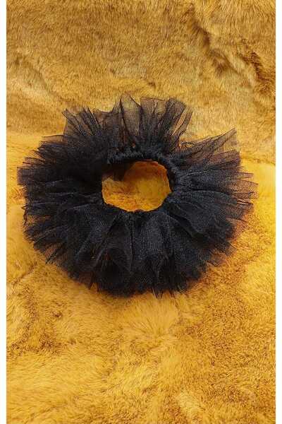 Minval Elastic Tulle Bagel Buckle-Bun Buckle