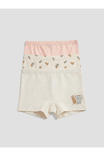 LC Waikiki Girl's 3-Piece Printed Boxer Set