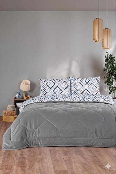 Mbcollection Double Gray Form Welsoft Quilt Pillowcase |   Double-Sided Quilt...